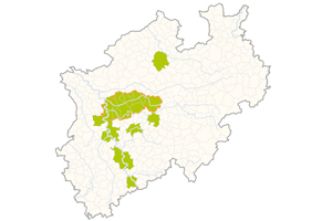 Umweltzonen in Nordrhein-Westfalen. Grafik: Umweltministerium NRW