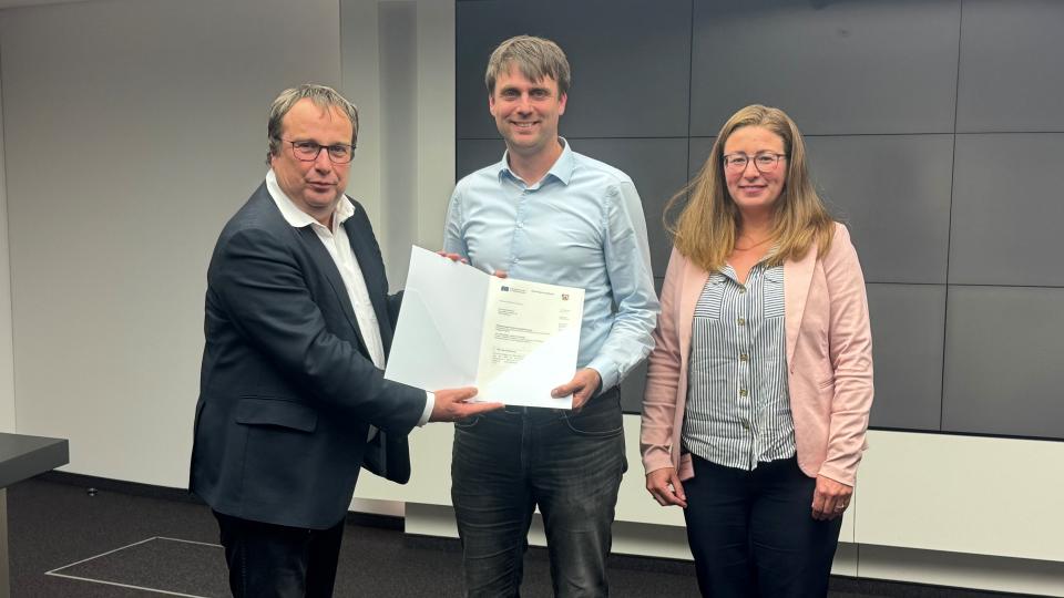 Übergabe des EFRE-Förderbescheids „Nachhaltige Städtische Mobilität für alle"