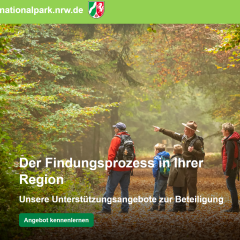 Screenshot Beteiligungsportal "Findungsprozess Nationalpark".